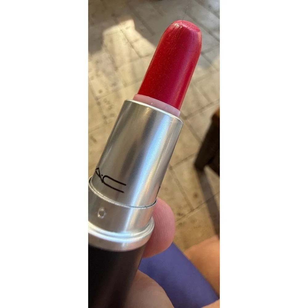 MAC Amplified Lipstick‎ Fusion Pink A44 Bright Fuchsia Creamy Finish 3g USED